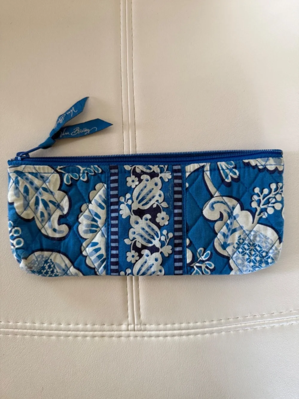 Vera Bradley Blue Lagoon Pencil Pouch